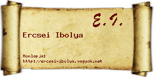 Ercsei Ibolya névjegykártya