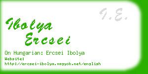 ibolya ercsei business card